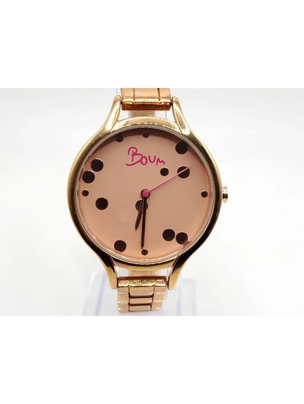 Boum Quartz Watch Womens Rose Gold Tone Round 35mm Dial